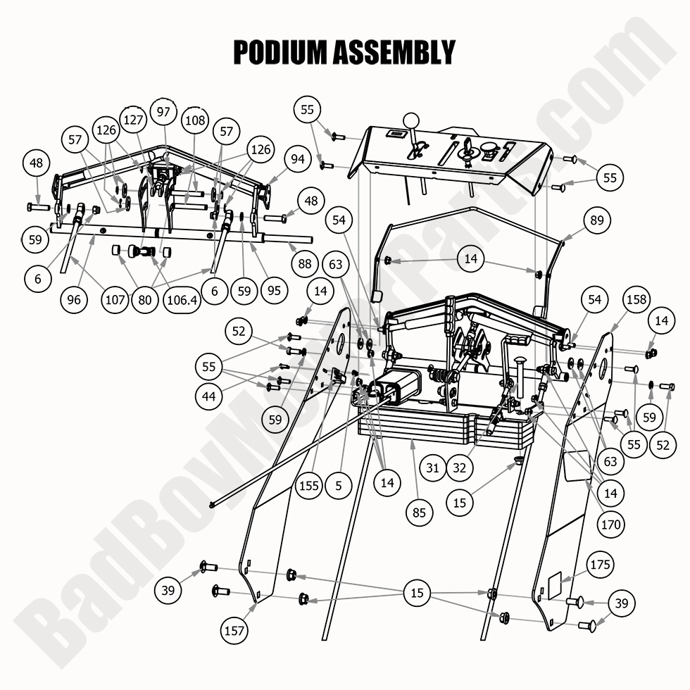 2020 Walk Behind - Podium Assembly